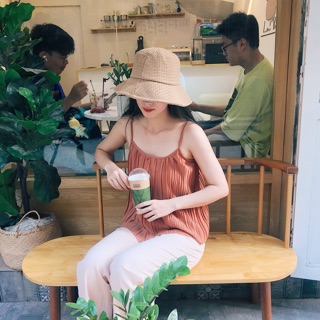 Áo 2 dây xếp li