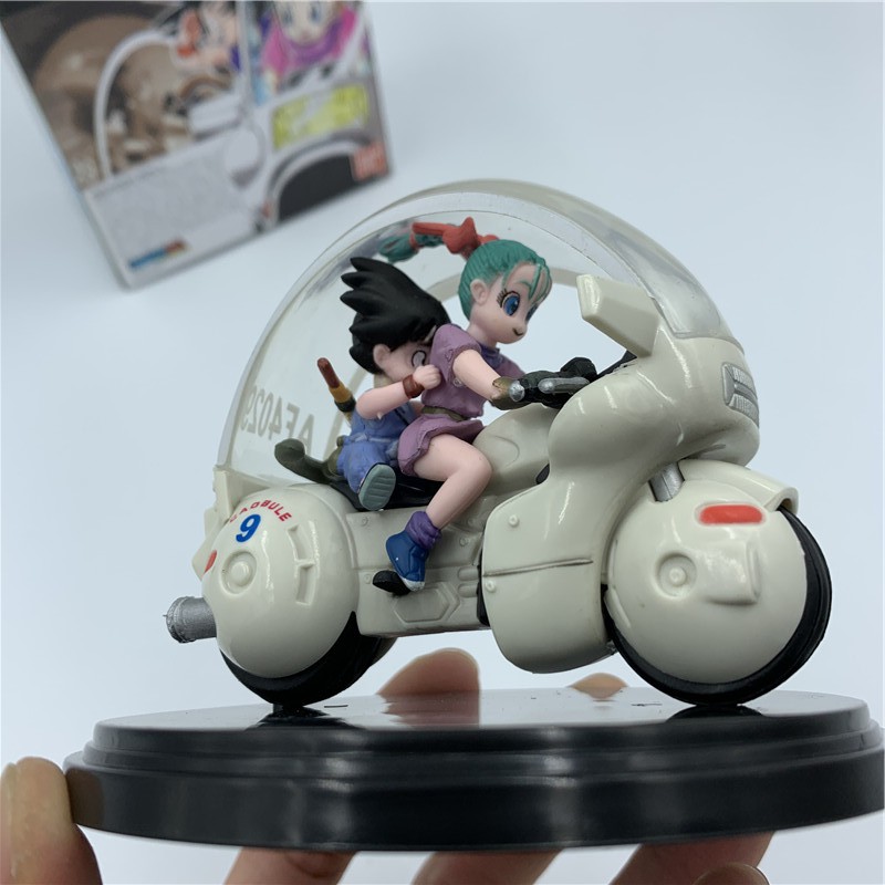 Mô hình bulma cưỡi xe máy với goku  hàng chính hãng siêu đẹp