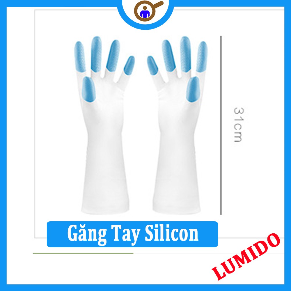 Găng Tay Rửa Chén Bát Silicon Đa Năng LUMIDO