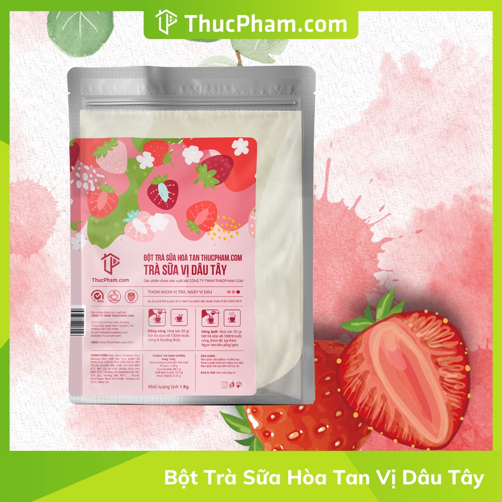 Bột Trà Sữa Hòa Tan ThucPham.com Đủ Vị - Túi 100g và 1kg - Đậm Vị Trà, Béo Ngậy Vị Sữa, Thơm Mùi Tự Nhiên