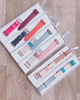 Dây Da Hermes 2 màu cho Apple watch