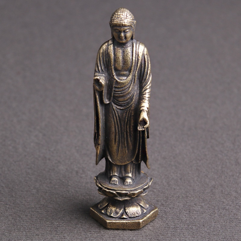 Yueying Tượng Phật Bằng Đồng Thau Hình Hoa Sen Làm Quà Tặng Phật Giáo Cổ Điển Có Thể Sưu Tầm