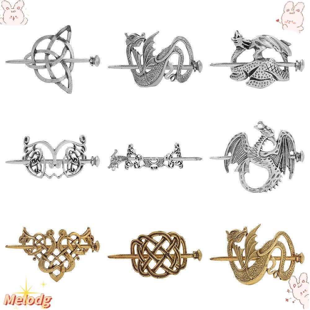 Phụ Kiện Giá Đỡ Trâm Cài Tóc Phong Cách Viking Cổ Điển