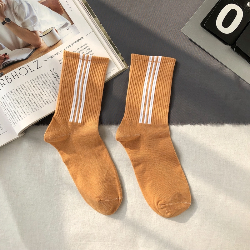 Thời trang rắn màu dài thể thao Socks Casual Thoải mái Socks Breathable nam của nam giới