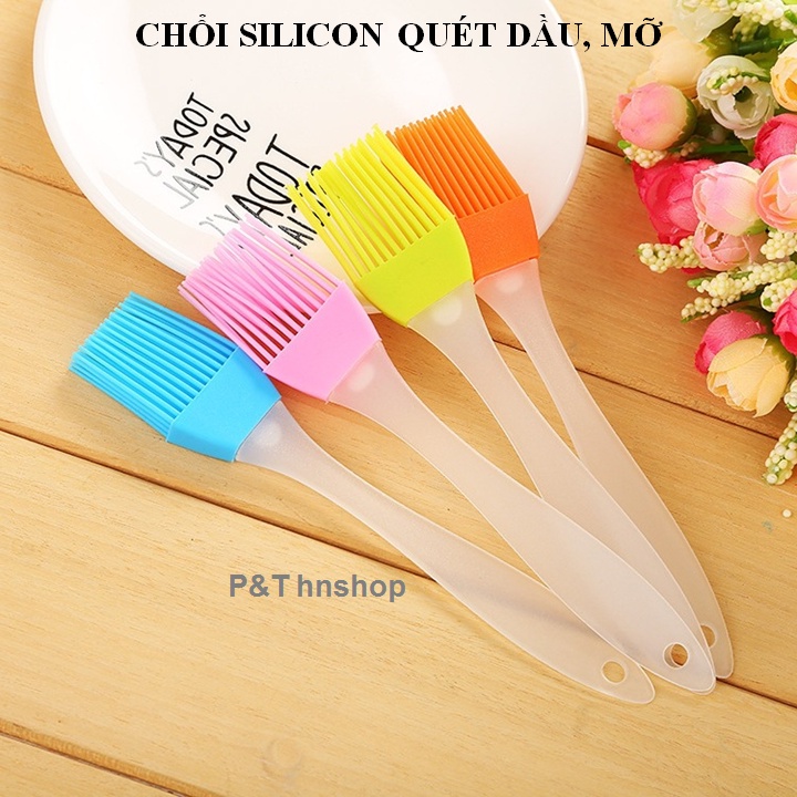 Chổi quét dầu Silicon - Cọ quét dầu ăn, quét mỡ, quét mặt bánh bằng silicon chịu nhiệt