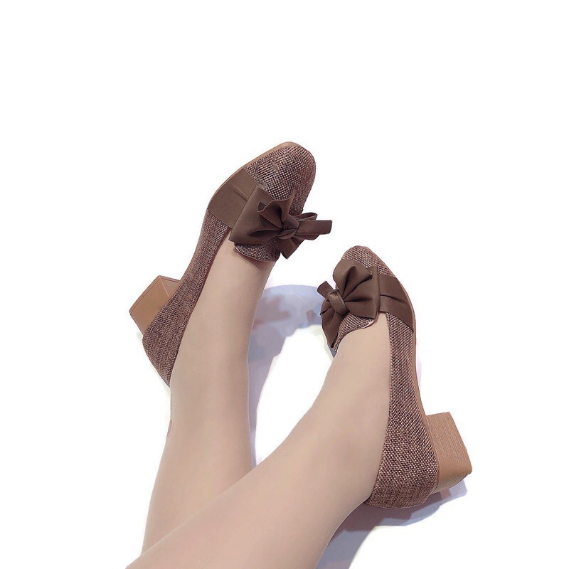 giày nữ đế 3p chất dạ mềm đi cực êm chân_hài nữ đế 3cm