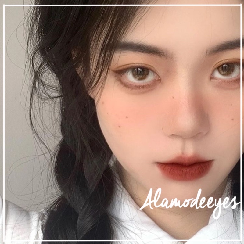 Lens nâu gỗ tây áp