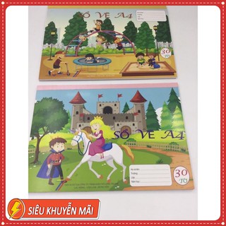 [Giá rẻ nhất] Vở vẽ lò xo A4 20 tờ, vở vẽ mỹ thuật, vẽ được màu nước