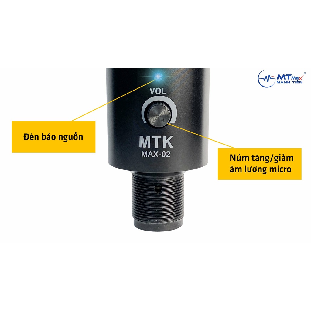 Micro thu âm MTK Max-02 USB - Kết nối trực tiếp qua cổng USB không cần sound card - Sử dụng cho laptop, PC, smartphone -