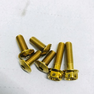 CL COMBO 2 ỐC BẮT HEO DẦU VÀ 4 ỐC BẮT ĐĨA XE MÁY MÀU VÀNG