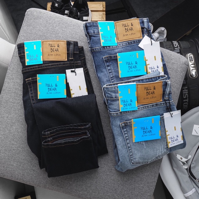 Quần jean nam ống ôm- xanh sáng- chất bò co giãn- hàng xuất xịn | BigBuy360 - bigbuy360.vn