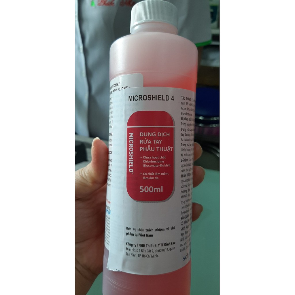 DUNG DỊCH RỬA TAY SÁT KHUẨN MICROSHIELD 4 (500ML)