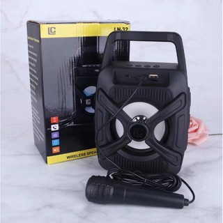 Loa bluetooth di động LN-32 có đèn kèm micro hát karaoke nghe nhạc