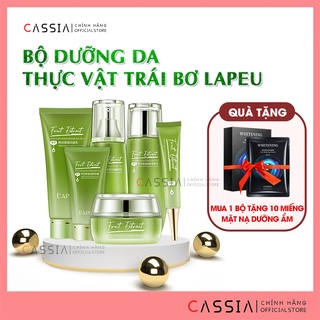 Bộ dưỡng da combo skincare chăm sóc da mặt trái bơ dưỡng ẩm trắng da, Bộ mỹ phẩm nội địa Trung tái tạo da 6 món LAPEU