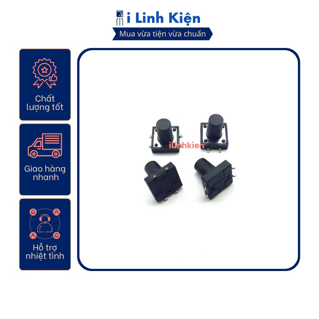 Nút nhấn 4 chân 12x12mm 4P DIP