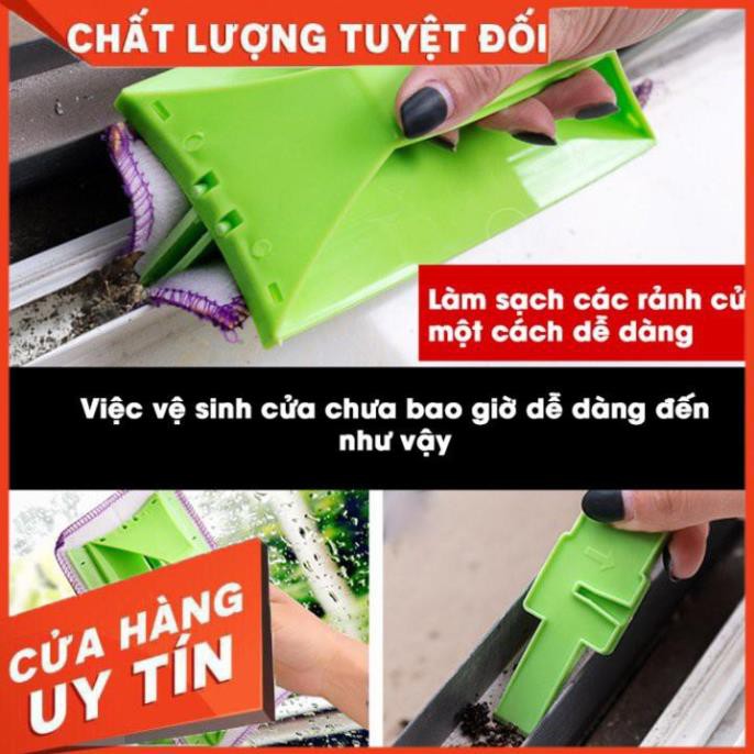 [Freeship] Dụng cụ lau cửa kính, bàn chà cửa kính, cọ khe cửa làm sạch đa năng, lau bếp có tay cầm tiện lợi