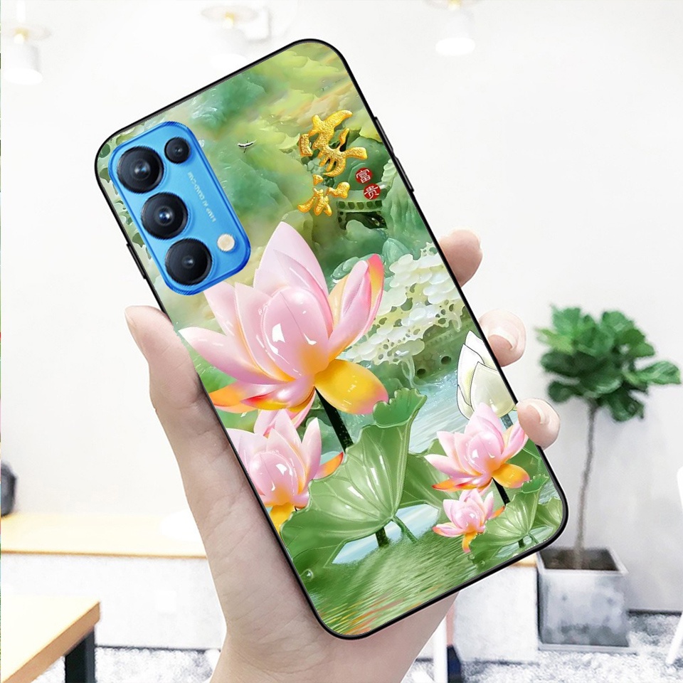 Ốp lưng kính cường lực Oppo Reno6 Reno6z Reno5 Reno4 in hình cao cấp- độc -lạ- siêu hot.