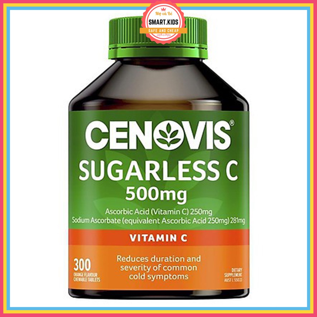 Viên Ngậm Không Đường Vitamin C - Cenovis Sugarless C 500mg (300 Viên)