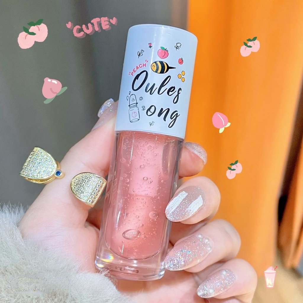 Mặt Nạ Môi Chiết Xuất Sữa Mật Ong / Đào Dưỡng Ẩm Tẩy Tế Bào Chết Làm Sáng Màu Môi