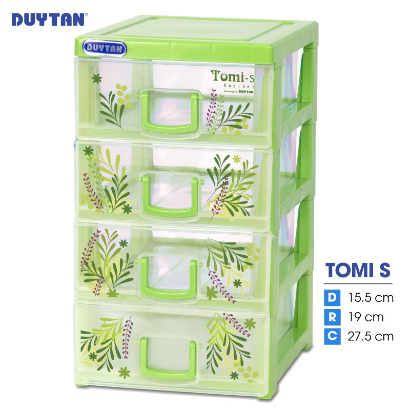 Tủ nhựa DUY TÂN Tomi S 4 ngăn (15.5 x 19 x 27.5 cm) - 08999 - Giao màu ngẫu nhiên