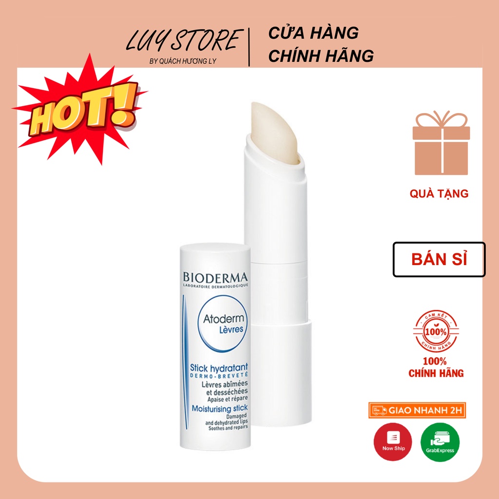 Son dưỡng môi Bioderma Atoderm Lèvres Stick Hydratant Moisturising Pháp