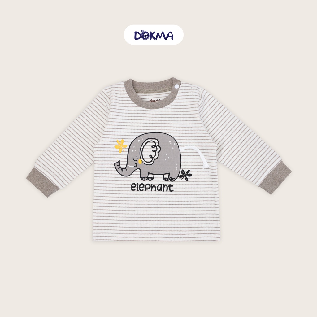 DMB388A Áo cài vai dài tay dày DOKMA (6-24M)