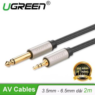 Cáp audio 3.5mm to 6.5mm dài 2m ugreen 10628