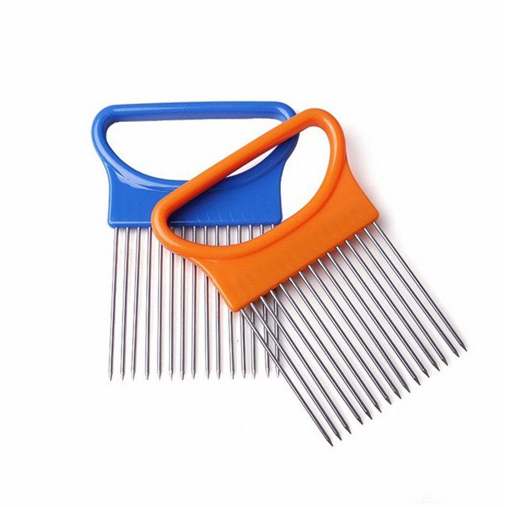 Giá Đỡ Xắt Hành Tây / Rau Củ Bằng Thép Không Gỉ Tiện Dụng Cho Nhà Bếp