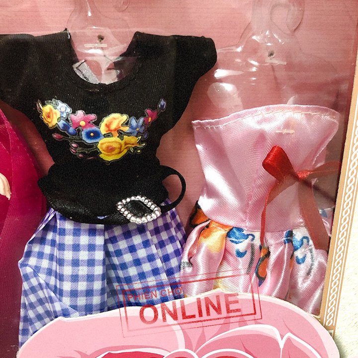 Công Chúa Búp Bê - Búp Bê Cho Bé Cao Cấp 30cm có khớp - kèm 6 đầm và phụ kiện
