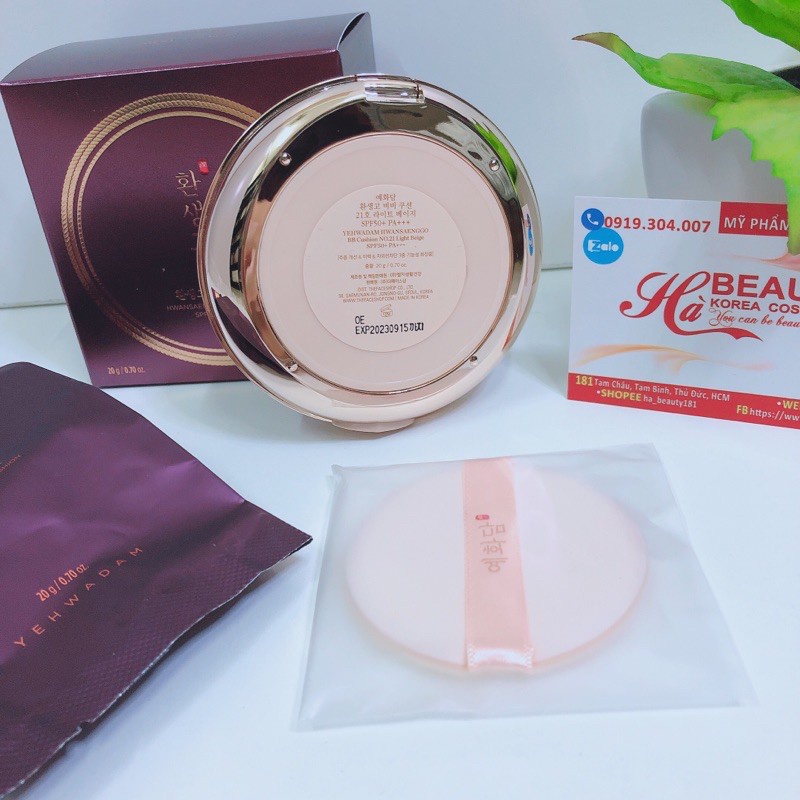 Phấn nước trang điểm chống lão hóa che phủ tốt khuyết điểm The Face Shop Yehwadam Hwansaenggo BB Cushion 20g SPF50+PA+++