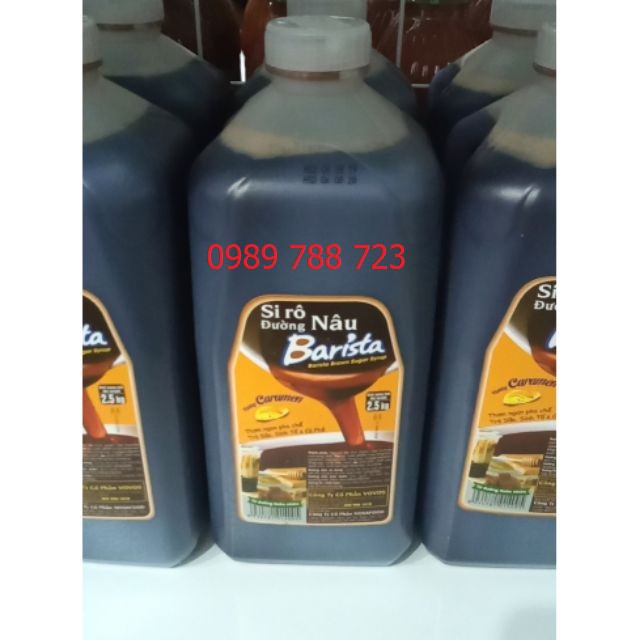 Siro đường đen hương Caramel hiệu Barista – chai 2,5kg