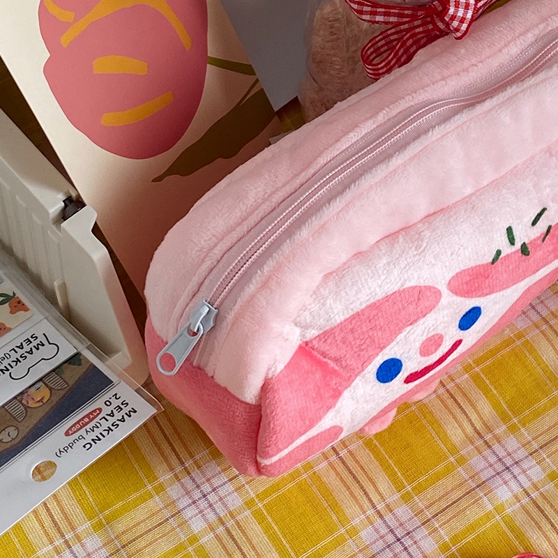 Túi đựng bút/mỹ phẩm trang điểm đa năng hình mặt cười xinh xắn | BigBuy360 - bigbuy360.vn