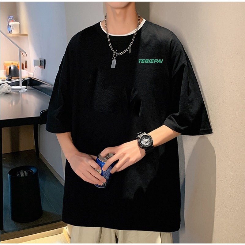 Áo thun nam nữ Unisex Tebiepai basic form rộng chất liệu cotton phong cách Hàn Quốc Next Fashion A02