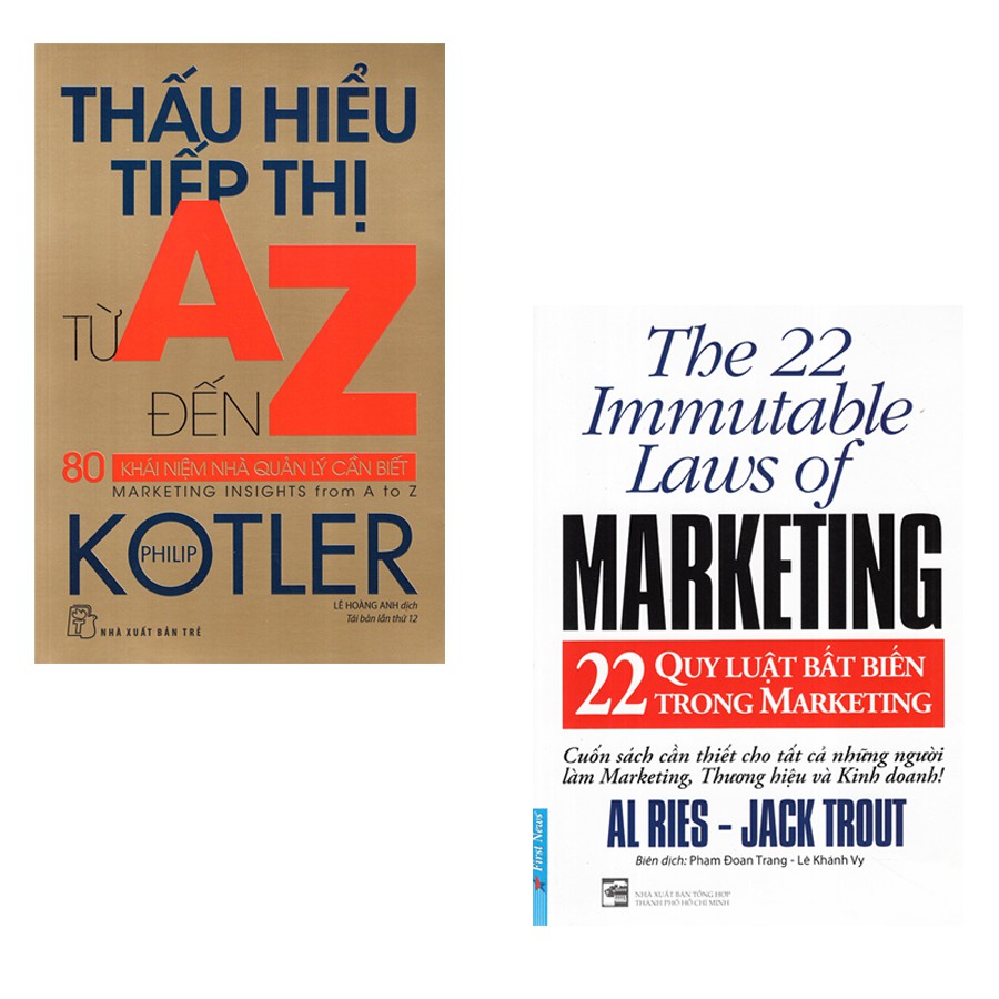 Sách - Combo Thấu Hiểu Tiếp Thị Từ A Đến Z + 22 Quy Luật Bất Biến Trong Marketing