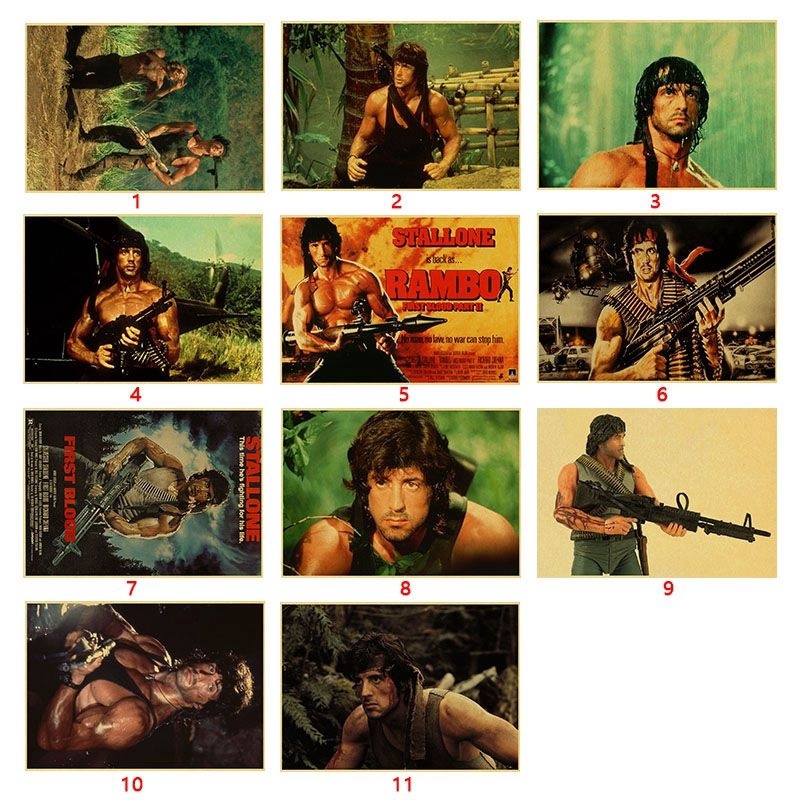 Poster Phim First blood 1 / Rambo Phong Cách Retro