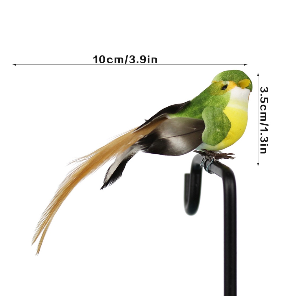 Set 12 Chú Chim Giả Mini Bằng Nhựa Siêu Bền Trang Trí Nhà Cửa Sân Vườn