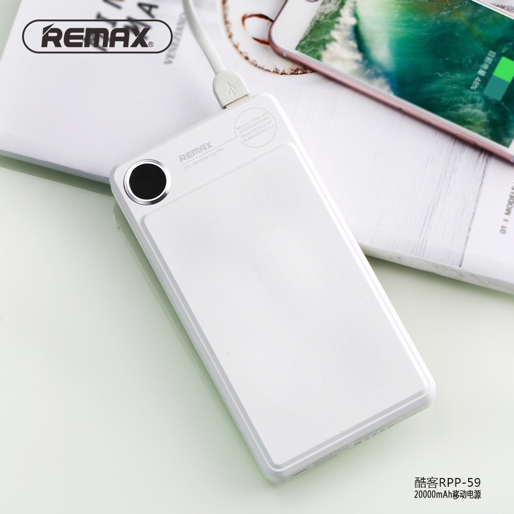 PIN DỰ PHÒNG REMAX RPP-59 DUNG LƯỢNG 20000mAh có đèn led