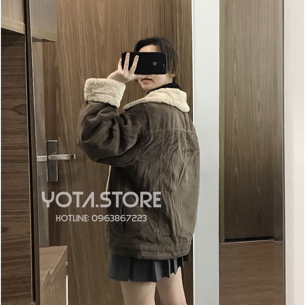 Áo khoác nhung tăm lót lông - KL03 | BigBuy360 - bigbuy360.vn