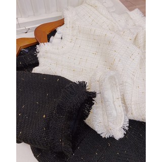 Đầm dạ tweed dáng dài