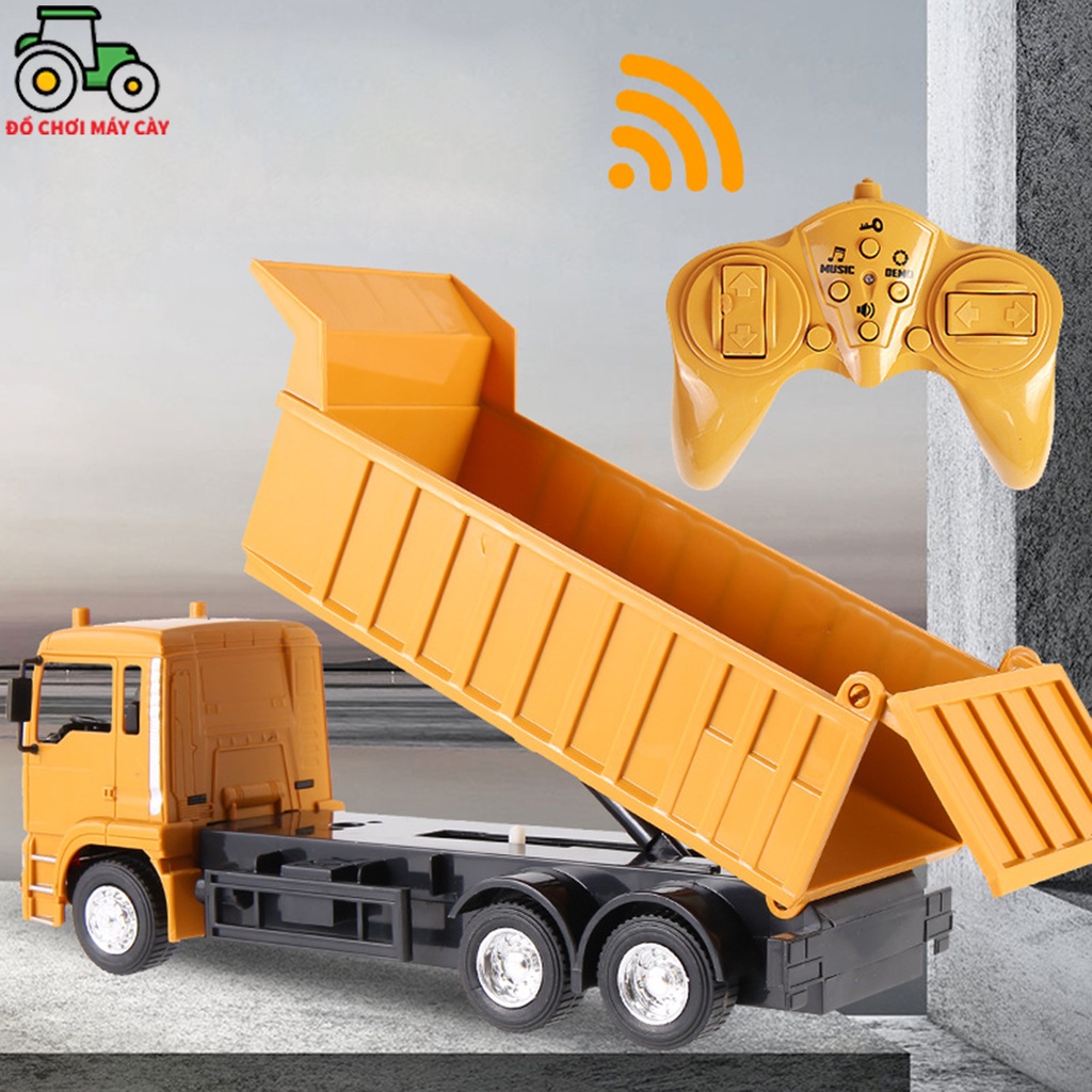 Xe ben khiển từ xa , xe máy cày đồ chơi, xe công trình, MCT02