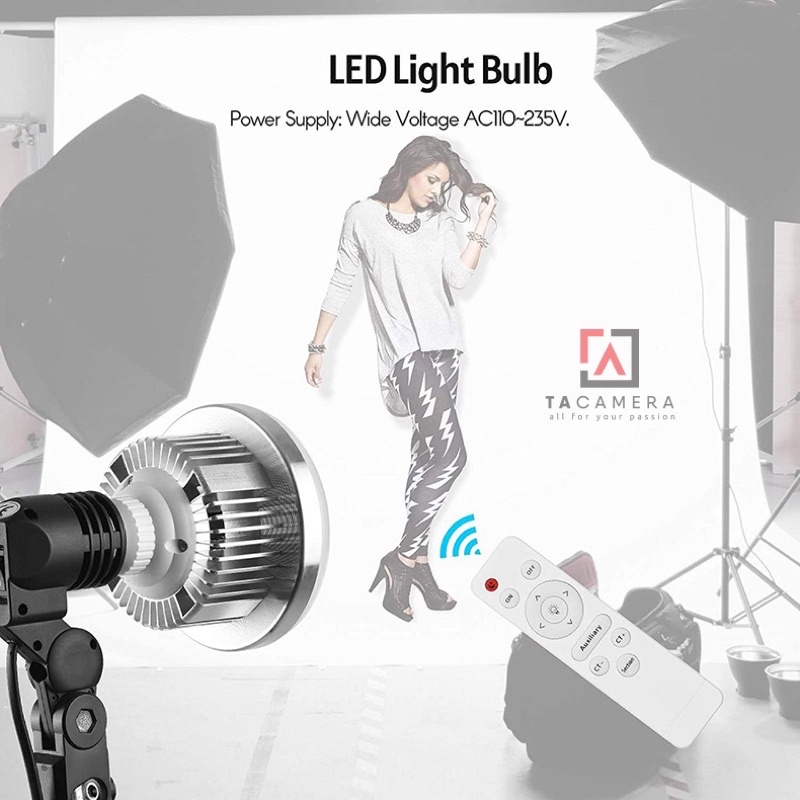 Bóng Đèn LED Siêu Sáng 285W - Chỉnh Được Nhiệt Độ Màu 3000k - 6000k (Tặng Kèm Remote)