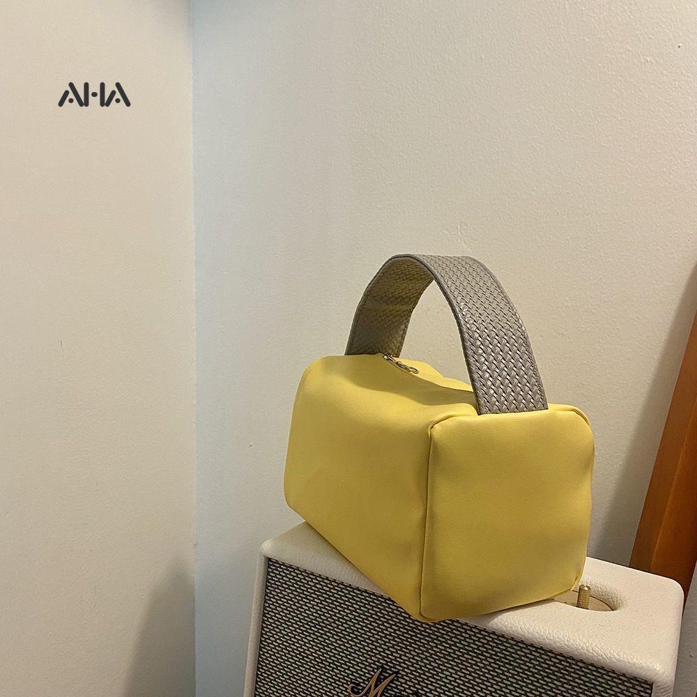 Túi Đựng Mỹ Phẩm Bằng Da Sức Chứa Lớn Màu Kẹo Ngọt Xinh Xắn Tiện Dụng