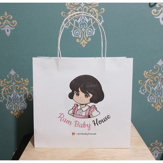 100 túi trắng in theo yêu cầu ( size 32x26x10)