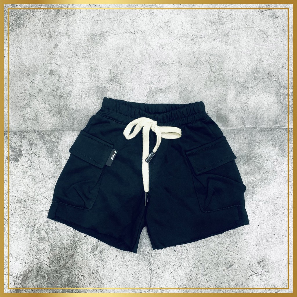Quần short túi hộp bụi bặm cho bé trai từ 2-11 tuổi, vải kaki không phai màu TQ2