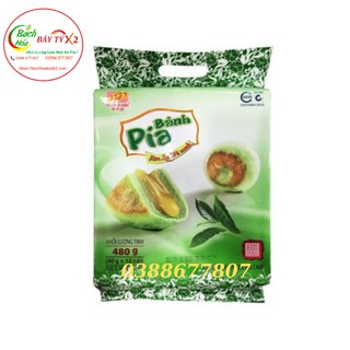 Bánh Pía Kim Sa Trà Xanh Nhân Trứng Muối Tan Chảy Tân Huê Viên Túi 480gr