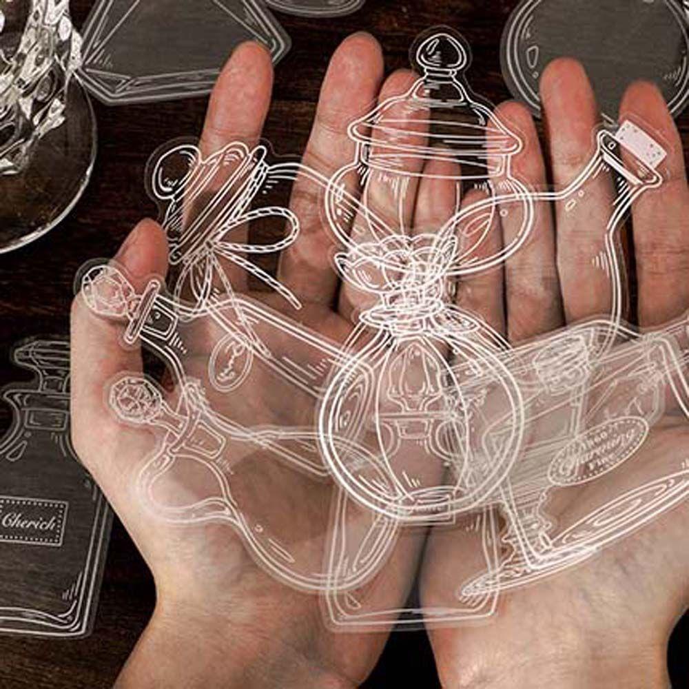 Nhãn Dán PET Trong Suốt Trang Trí Chai Lọ Thủy Tinh