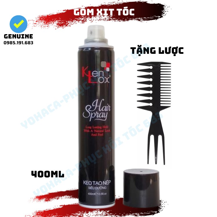 [Tặng Lược]Keo xịt gôm tạo kiểu kenlox 400ML