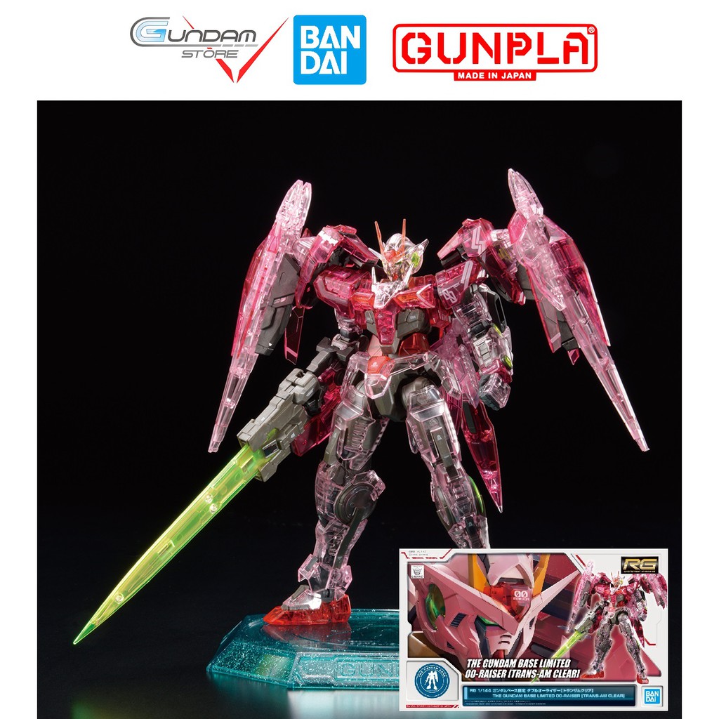 Bandai Mô Hình Gundam RG 00 Raiser Trans-Am Clear The Gundam Base Limited 1/144 Đồ Chơi Lắp Ráp Anime Nhật