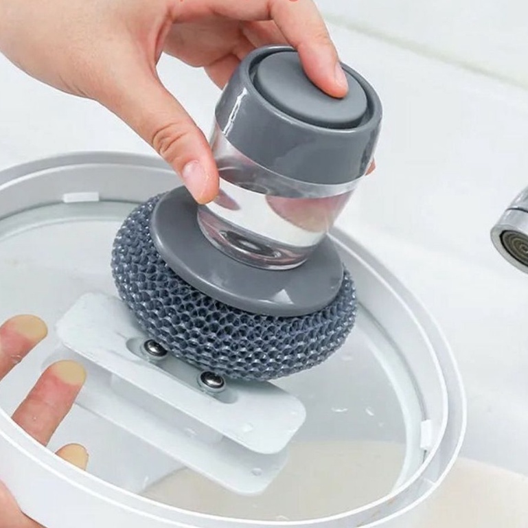 Dụng cụ Cọ Rửa Nhà Bếp Đa Năng, Cọ Xoong Nồi, Cọ Bếp, Cọ Rửa Bát Đĩa An Toàn Cho Da Có Bình chứa Dầu rửa Tiện Lợi ( #cọ)