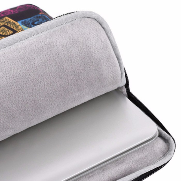 Túi chống sốc Laptop, Macbook CanvasArtisan Hoa Ly nền đen chống sốc 6 chiều